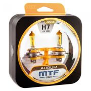 Галоген MTF набор H7 12V 55w Aurum/3000К.
