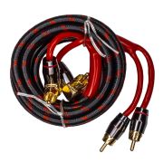 Провод соединительный AMP HRCA-1 Межблочный кабель-медь+2 экрана (1м)