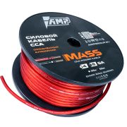 Силовой кабель AMP MASS 8Ga CCA Extremely flexible Красный (50м) алюминий