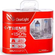 Галоген Clearlight H11 12V 55w X-treme Vision +150% Light 2шт(6)
