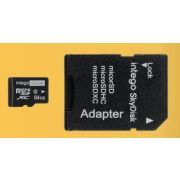 Карта памяти Intego SkyDisk 64Gb с адаптером, тип Micro SDXC, чип памяти Kingston (Тайвань)