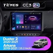 Штатная магнитола Teyes СС3 6/128 2K 360 10 дюймов Renault Duster 2 2021+